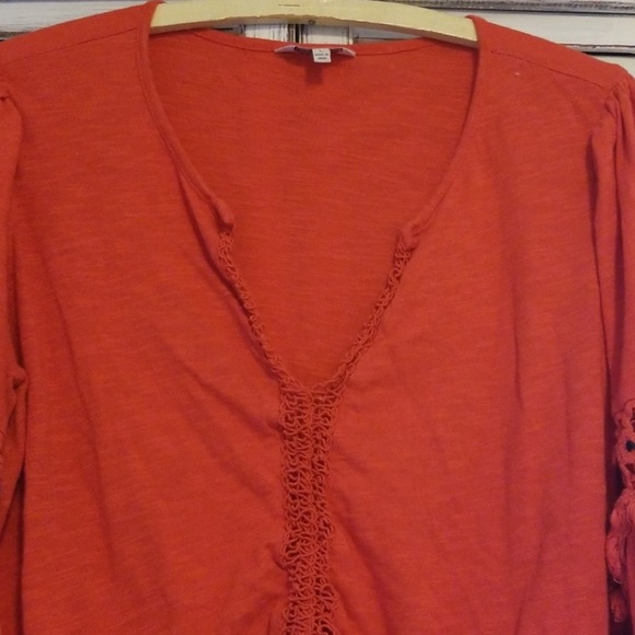 Lucky Brand Red Fringe top - Picture 3 of 4